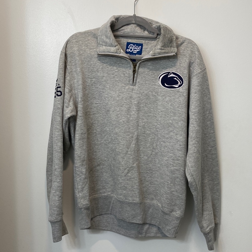 Grey Penn State Quarter zip